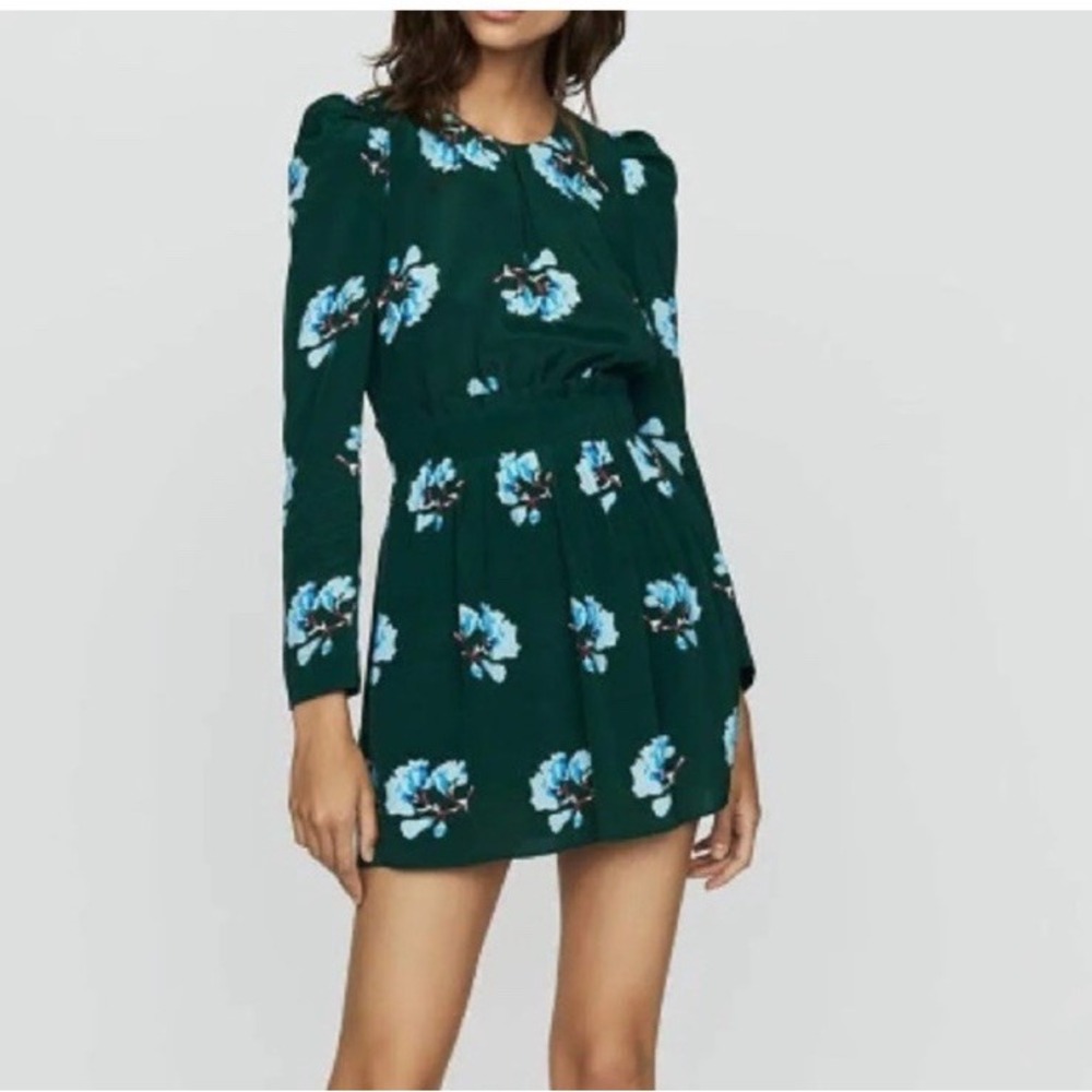Maje Silk Ikoise‎ Pleated Floral Print Playsuit Size XS EU 36